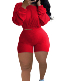 Woman Autumn Rib Sports Casual Two-Piece Set Multi Color S-5XL