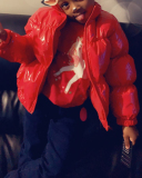 Winter Kids Dark Down Coat Solid Color Short Style Kids Thick Jackets