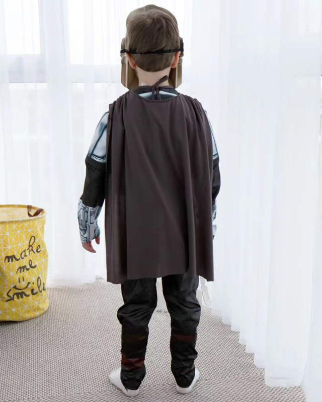 Galaxy Bounty Hunter Mandalorian Children's Acting Costume Halloween Festival Party Performance Dress Up Halloween Costume