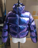 Winter Kids Dark Down Coat Solid Color Short Style Kids Thick Jackets