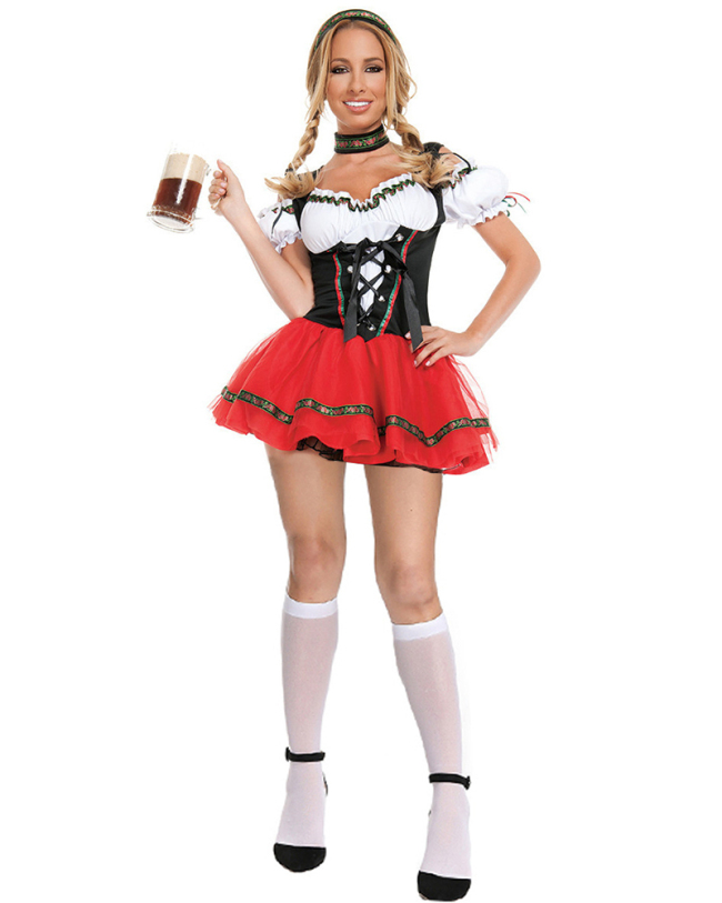 Women Sexy Stage Costumes Colorblock Party Dress S-2XL