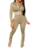 Women Slim Fashion Long Sleeve Winter Two Piece Pant Set S-3XL