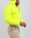 Multiple Colors Available Women's Loose Bright Face Cotton-Padded Jacket Winter Short Coat S-2XL