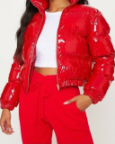 Multiple Colors Available Women's Loose Bright Face Cotton-Padded Jacket Winter Short Coat S-2XL