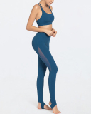 Yoga Wear Tight-Fitting Sports Suit Yarn Gym Running Two-Piece Suit  S-XL