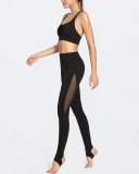 Yoga Wear Tight-Fitting Sports Suit Yarn Gym Running Two-Piece Suit  S-XL