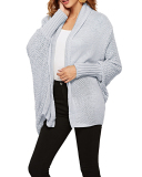 Lady Solid Color Cardigan Sweater Tops Khaki Pink Red Green Yellow Blue Gray 