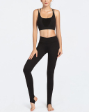 Yoga Wear Tight-Fitting Sports Suit Yarn Gym Running Two-Piece Suit  S-XL
