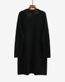Women Office Lady Solid Color Long Sleeve Long Knitting Cardigans Purple Green Black Gray Apricot Orange Yellow Red S-XL