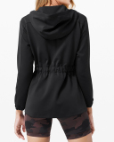 Sports Jacket Fitness Sports Yoga BreathableHooded Top Solid Color S-XL