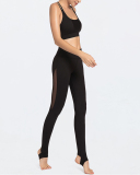 Yoga Wear Tight-Fitting Sports Suit Yarn Gym Running Two-Piece Suit  S-XL