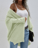 Elegant Women Solid Color Long Sleeve Loose Autumn Winter Cardigans Pink Purple Black Gray S-XL