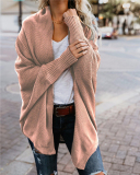 Lady Solid Color Cardigan Sweater Tops Khaki Pink Red Green Yellow Blue Gray 