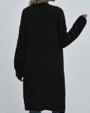 Women Office Lady Solid Color Long Sleeve Long Knitting Cardigans Purple Green Black Gray Apricot Orange Yellow Red S-XL