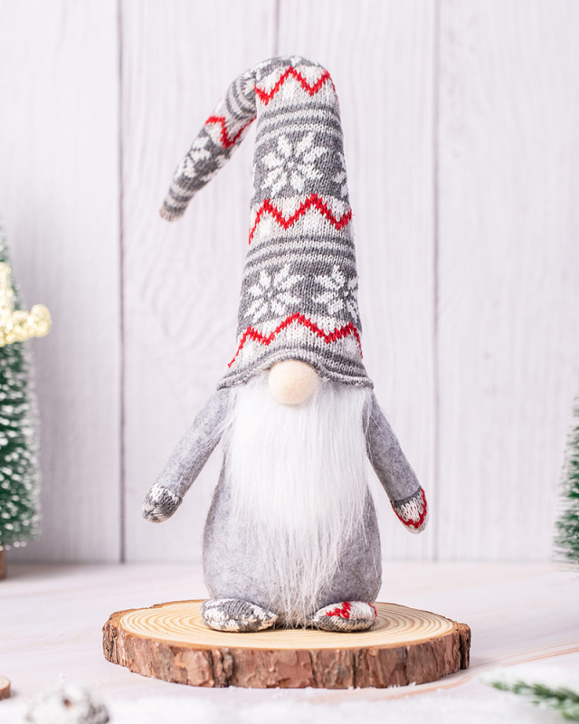 New Christmas Wool Ornaments Accessories Red Gray Cyan