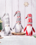New Christmas Wool Ornaments Accessories Red Gray Cyan