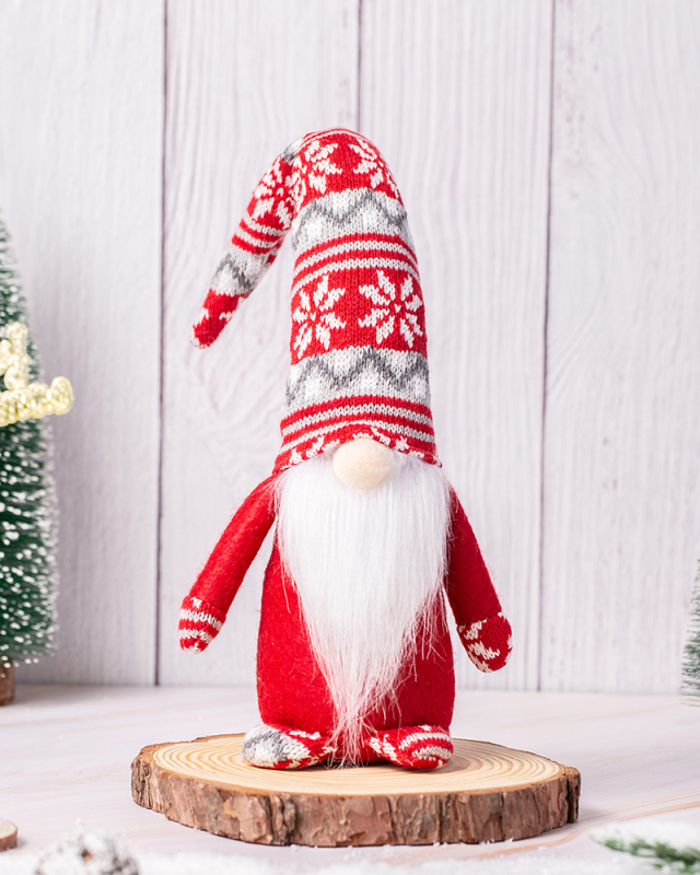 New Christmas Wool Ornaments Accessories Red Gray Cyan