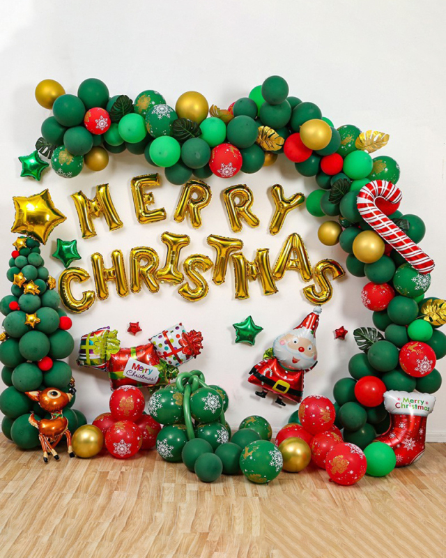 2021 Christmas Balloon Set Combination Balloon Chain Christmas Party Balloons Christmas Decorations Christmas Gifts