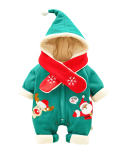 Baby Winter Christmas Zipper Long Sleeve Romper 66-90