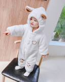 Baby Cute Cotton Bear Hooded Romper 59-90