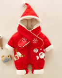 Baby Winter Christmas Zipper Long Sleeve Romper 66-90