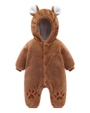 Baby Cute Cotton Bear Hooded Romper 59-90