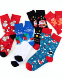 2021 New Creative Snowman Santa Claus Cartoon Socks Autumn And Winter Christmas Socks