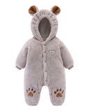 Baby Cute Cotton Bear Hooded Romper 59-90