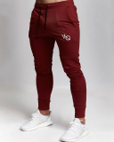 Men's Solid Color Letter Printed Fashion Casual Pants M-2XL