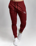 Men's Solid Color Letter Printed Fashion Casual Pants M-2XL