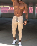 Men's Solid Color Letter Printed Fashion Casual Pants M-2XL