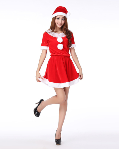 Lady Christmas Sling Performance Uniforms Costumes