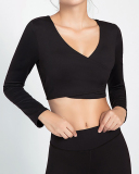 New Fitness High Stretch Longsleeved Breathable Yoga Top Solid Color S-XL