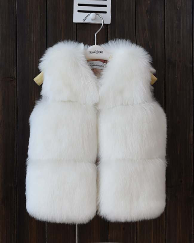 Kids Fall & Winter Imitation Fur Short Vest Coat