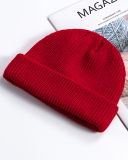 Melon Fur Hat Woolen Cap Student Fashion Flip Cap One Size