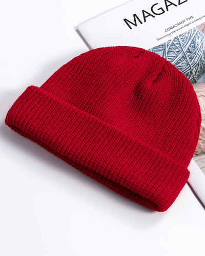 Melon Fur Hat Woolen Cap Student Fashion Flip Cap One Size