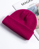 Melon Fur Hat Woolen Cap Student Fashion Flip Cap One Size