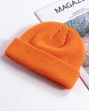 Melon Fur Hat Woolen Cap Student Fashion Flip Cap One Size
