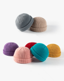 Melon Fur Hat Woolen Cap Student Fashion Flip Cap One Size