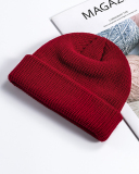 Melon Fur Hat Woolen Cap Student Fashion Flip Cap One Size