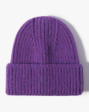 Thick Warm Knitted Hat Casual Fashion Solid Color Woolen Hat One Size