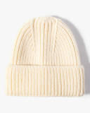 Thick Warm Knitted Hat Casual Fashion Solid Color Woolen Hat One Size