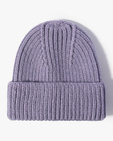 Thick Warm Knitted Hat Casual Fashion Solid Color Woolen Hat One Size