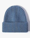 Thick Warm Knitted Hat Casual Fashion Solid Color Woolen Hat One Size