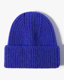 Thick Warm Knitted Hat Casual Fashion Solid Color Woolen Hat One Size