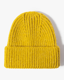 Thick Warm Knitted Hat Casual Fashion Solid Color Woolen Hat One Size