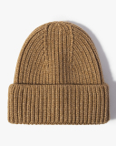 Thick Warm Knitted Hat Casual Fashion Solid Color Woolen Hat One Size