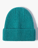 Thick Warm Knitted Hat Casual Fashion Solid Color Woolen Hat One Size