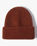 Thick Warm Knitted Hat Casual Fashion Solid Color Woolen Hat One Size