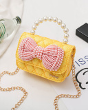 Fashion Girl's Chain Messenger Bag Personality Little Princess Style Shoulder Bag Mini Pearl Handbag Accessories Bag
